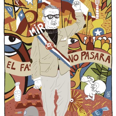 Allende. Ilustración de Marcelo Escobar